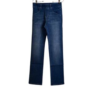 Betabrand Women's 7 Pocket Straight Leg Yoga Denim Blue Size XS NWT